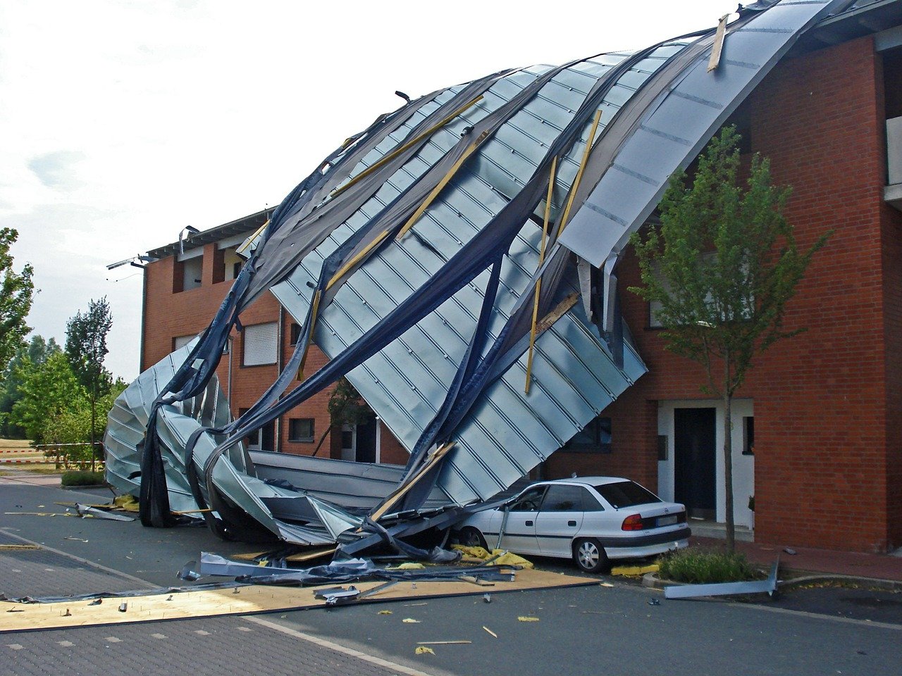 damage roof