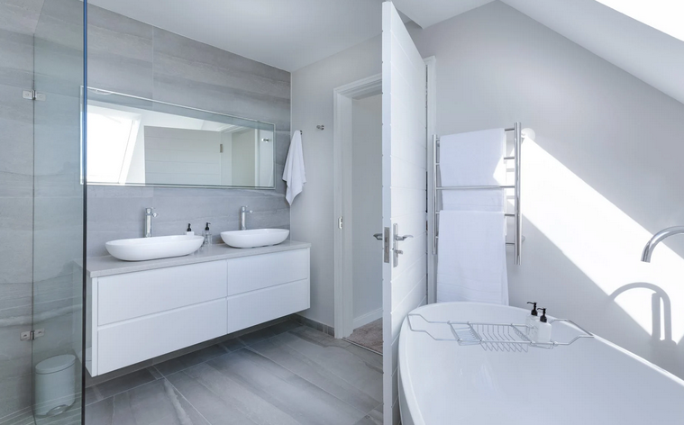white bathroom